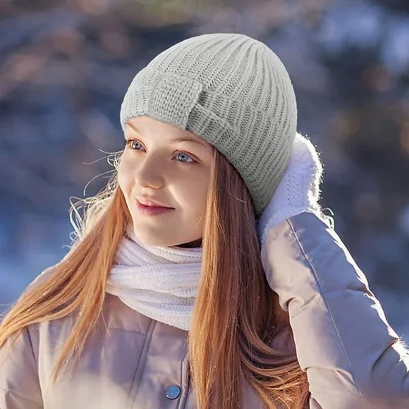 Womens Knit Beanie Hat - Stretchy Soft Warm Daily Touque - Picture 4 of 11